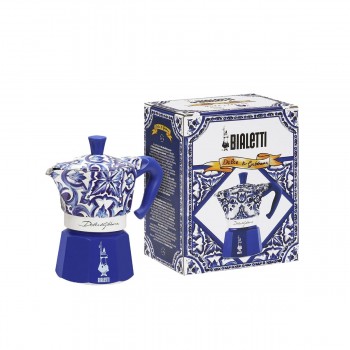 Cafetières Bialetti Cafetière Moka Express Bialetti Dolce & Gabbana - Bleu Méditerranéen Édition Limitée 3 tasses MOKAXPDG3T