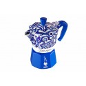 Cafetières Bialetti Cafetière Moka Express Bialetti Dolce & Gabbana - Bleu Méditerranéen Édition Limitée 3 tasses MOKAXPDG3T