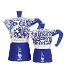 Cafetières Bialetti Cafetière Moka Express Bialetti Dolce & Gabbana - Bleu Méditerranéen Édition Limitée 6 tasses MOKAXPDG6T