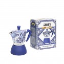 Bialetti Moka Pots Limited Edition Bialetti Moka Express Dolce&Gabbana – Mediterranean Blue for Induction (4 Cups) MOKAXPDG6T