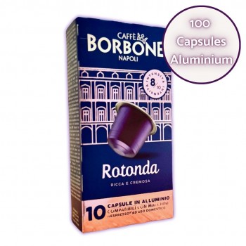 Caffè Borbone Caffè Borbone Rotonda – 100 Capsules Aluminium Compatibles Nespresso ® BORBROTONDA100