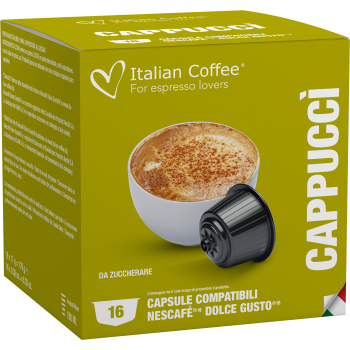 Accueil Italian Coffee - Cappuccino pour Dolce Gusto® - 16 Capsules ITCOCAPPU