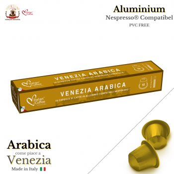 Accueil Italian Coffee - Arabica Venezia - Capsules en Aluminium - Compatibles Nespresso® ITCOFVENZ