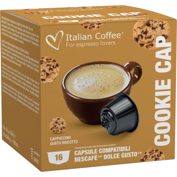 Pour machines Dolce Gusto Italian Coffee - Cappuccino Cookie pour Dolce Gusto® - 16 Capsules ITCOOKIEDG