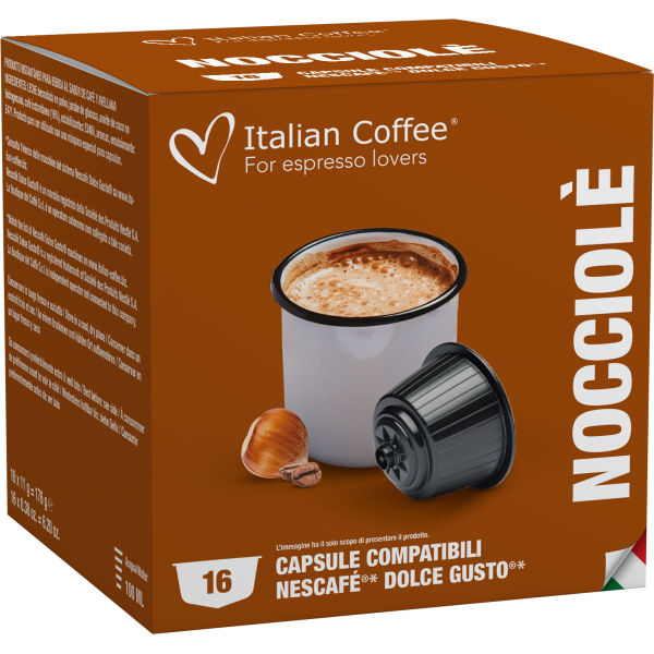 For Dolce Gusto machines Italian Coffee - Hazelnut coffee for Dolce Gusto® - 16 Capsules ITCONOCDG