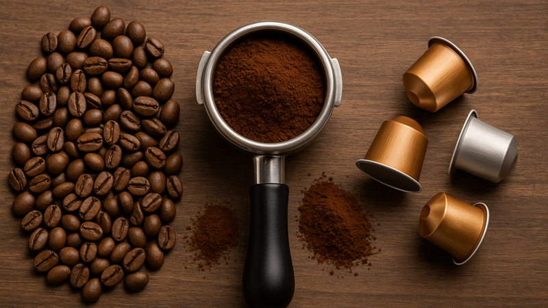 Grains, café moulu ou capsules ?