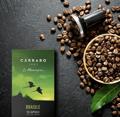 Nespresso® Compatible Capsules compatibles Nespresso® Mono Origine Brésil 10x - Caffè Carraro 1927 CARBRANES10