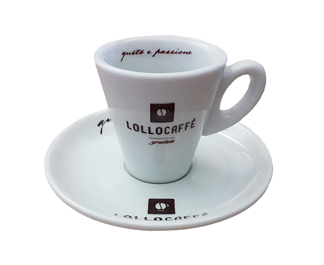 Tasses Lollo Caffè - Set de 6 Tasses + Sous-tasses \\"Gusto e Passione\\" pour Espresso LOLLOCPV6ESP