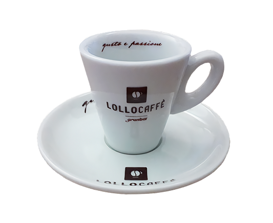 Tasses Lollo Caffè - Set de 6 Tasses + Sous-tasses \\"Gusto e Passione\\" pour Espresso LOLLOCPV6ESP