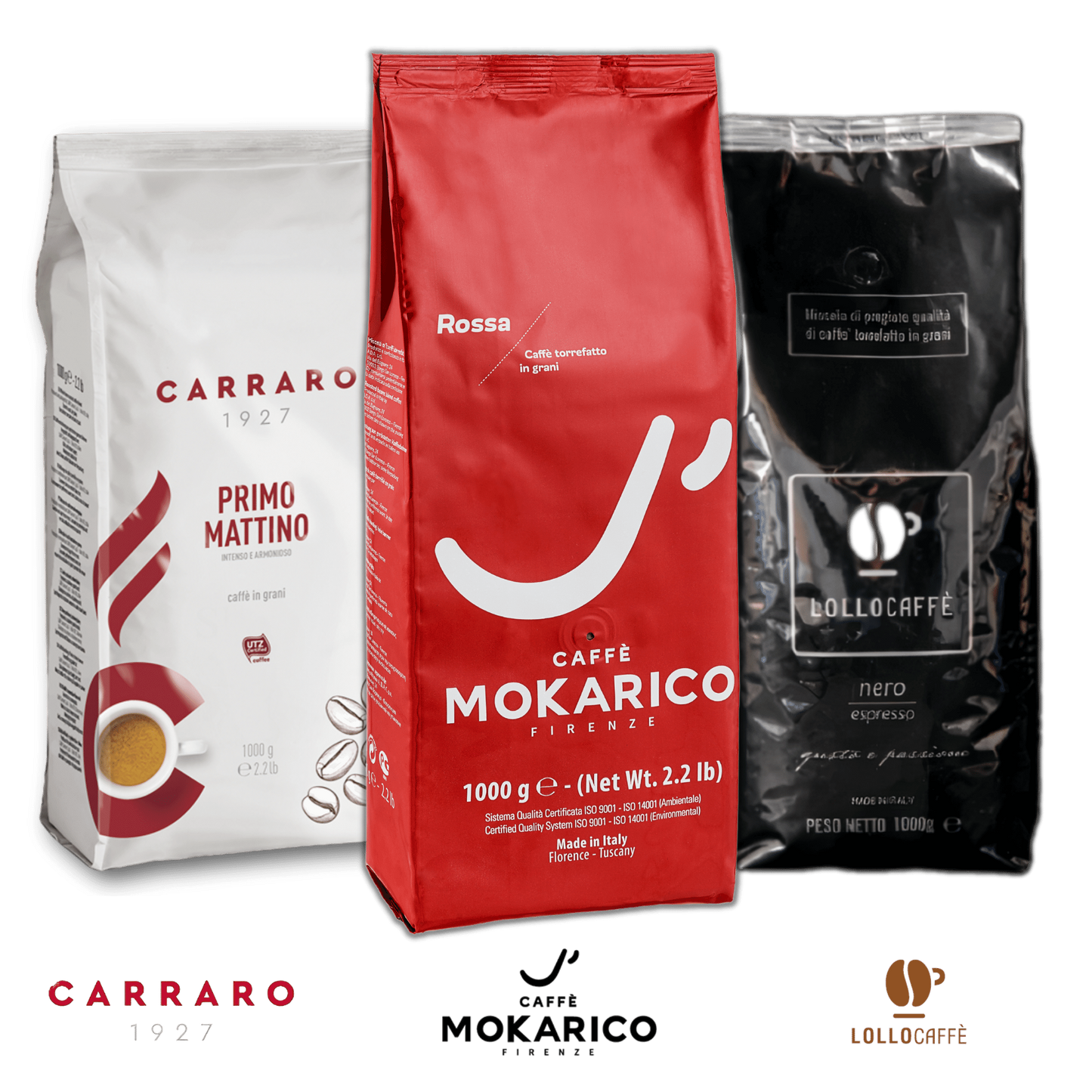 Café en grains Coffret de dégustation - Sélection Intense - Assortiment de café en grain 3 x 1 kg - Idéal pour espresso INTEN...