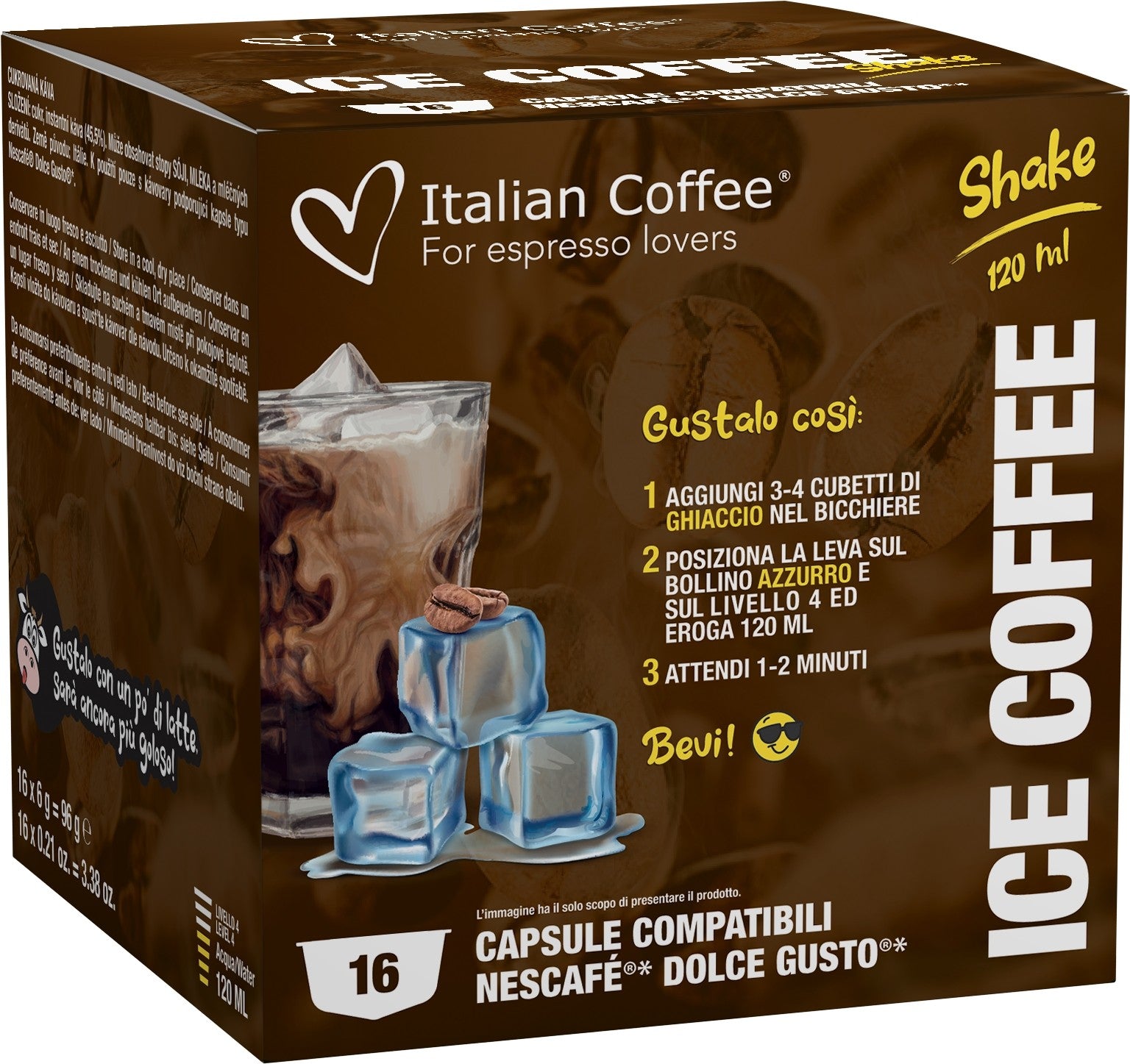 Pour Dolce Gusto Italian Coffee - Ice Coffee / Café glacé pour Dolce Gusto ® - 16 Capsules ITCOICECDG