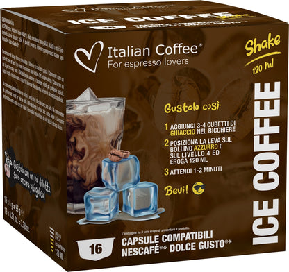Pour Dolce Gusto Italian Coffee - Ice Coffee / Café glacé pour Dolce Gusto ® - 16 Capsules ITCOICECDG
