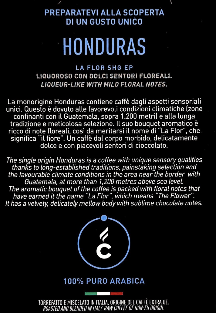 Café moulu Café moulu - Honduras 250gr - Carraro 1927 CARHOND250M