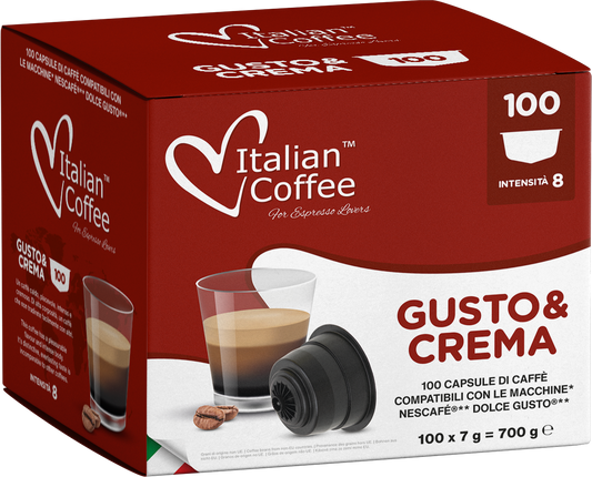 Pour Dolce Gusto Italian Coffee - Gusto & Crema - 100 Capsules Dolce Gusto GUSTOCREMA100