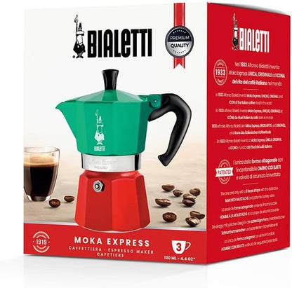 Cafetières Bialetti Bialetti Moka Express Italia - Cafetière Moka 3 tasses - Aluminium BIALITA3TZ