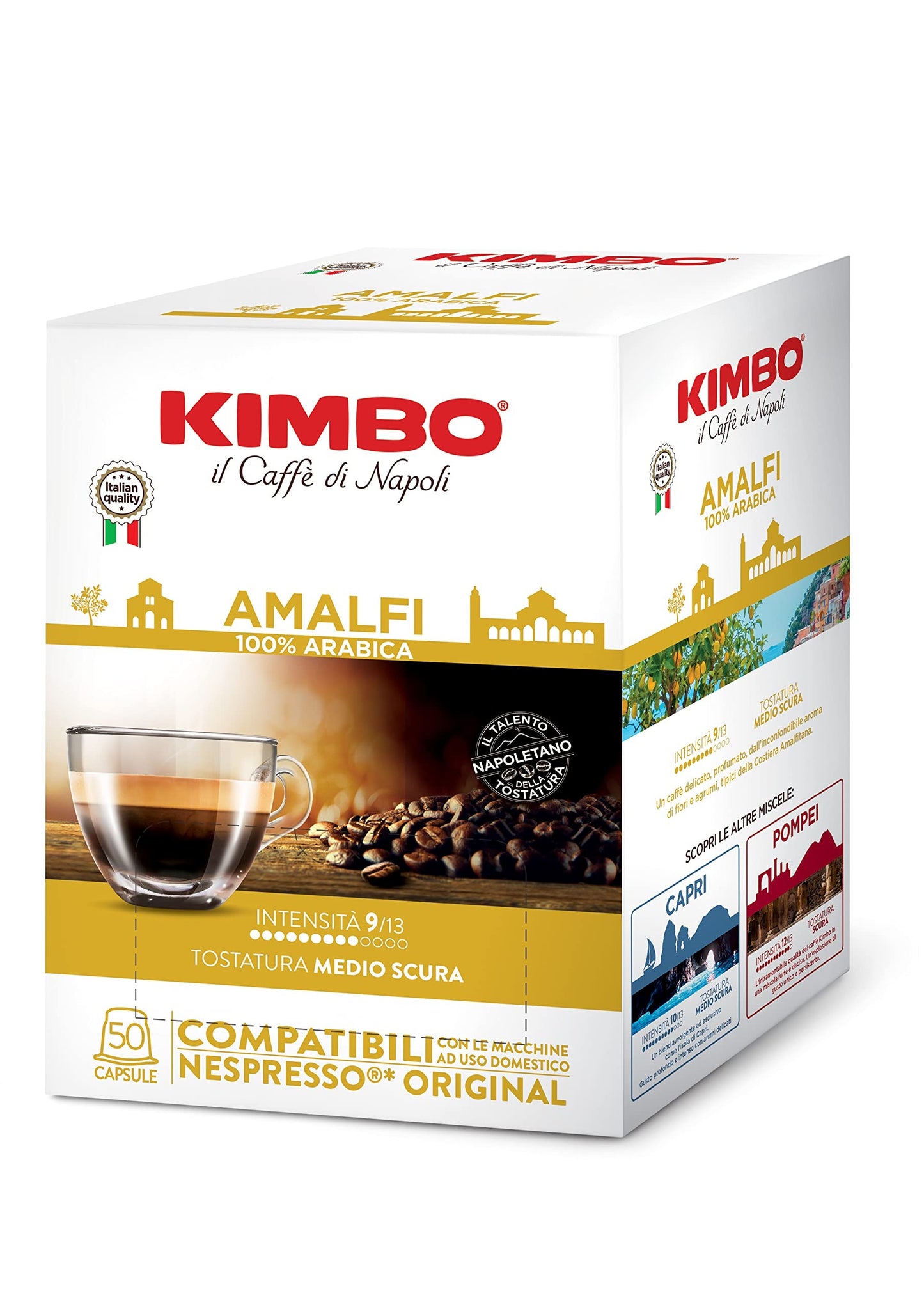 KIMBO Napoli Kimbo - Pack découverte pour Nespresso - 150 capsules - Pompei,Amalfi,Capri KMBCOMBNES150
