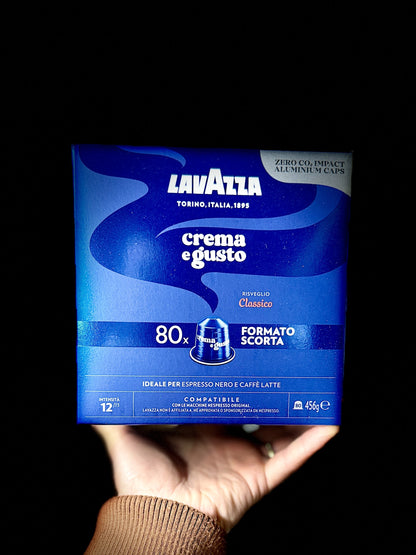 Lavazza Nespresso ® Compatible – Lavazza Crema e Gusto Classico - 80 capsules LAVCEGCNES80