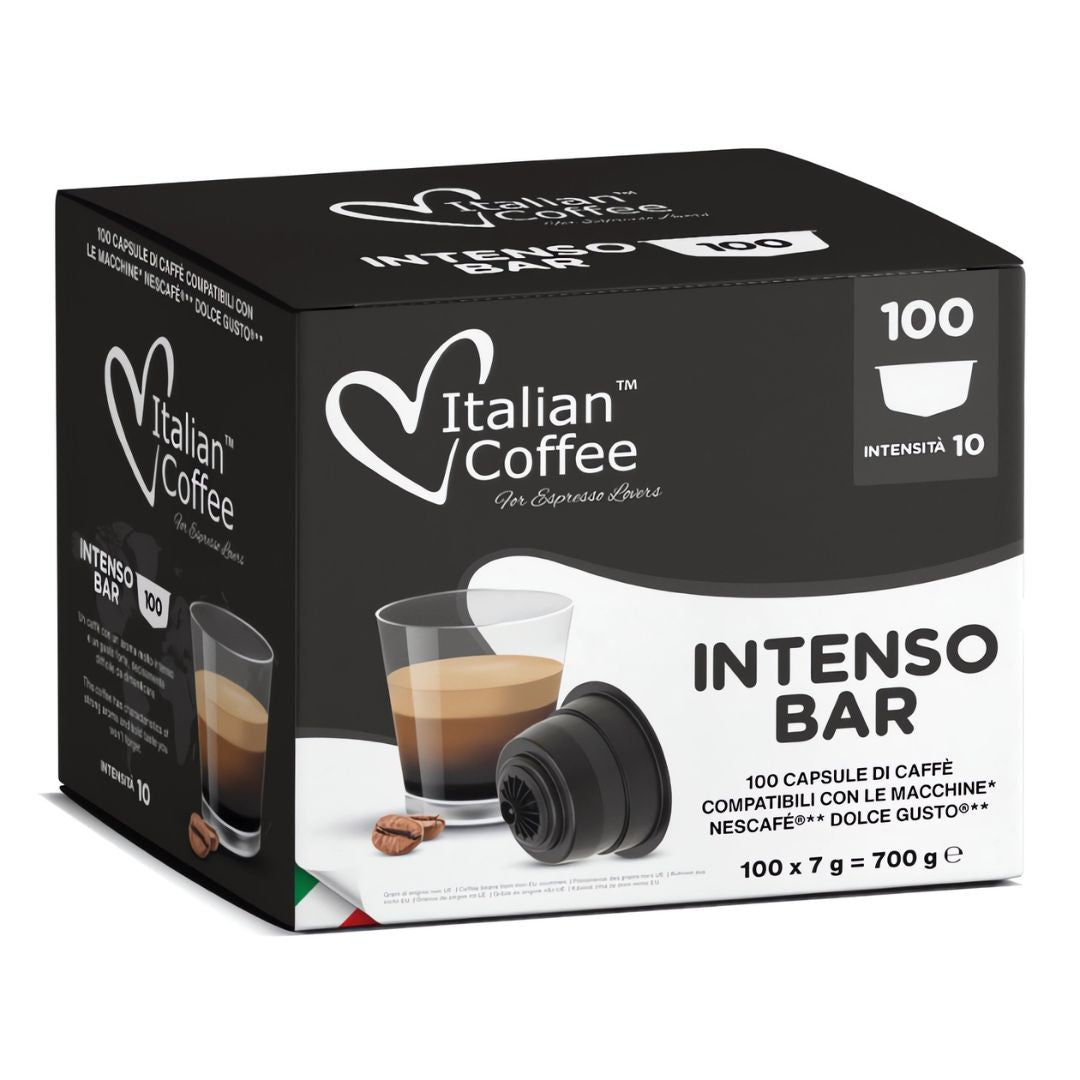 Pour Dolce Gusto Capsules Espresso Intenso Bar - Café Italien - Compatibles Nescafé ® Dolce Gusto® INTENSOBARDG100
