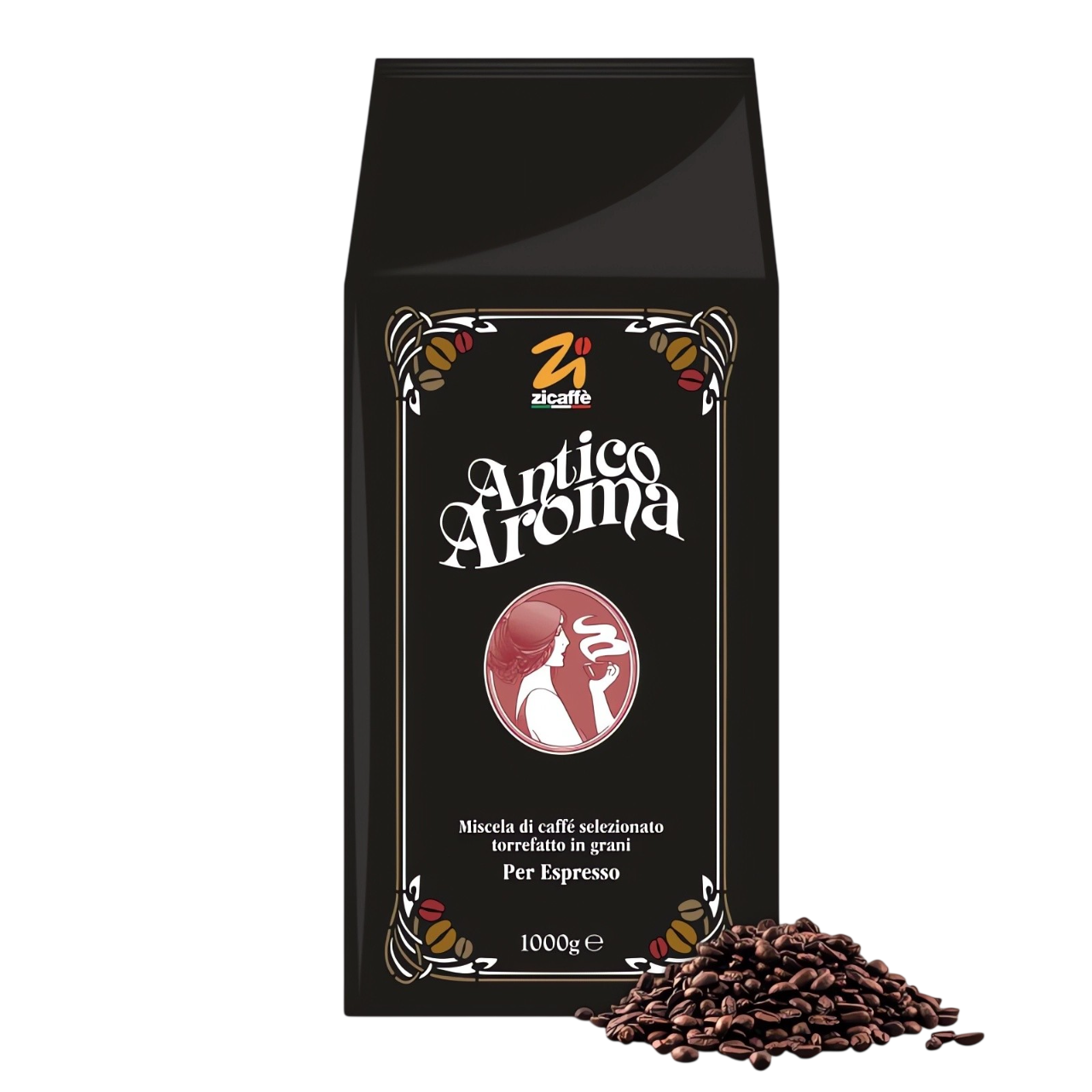 Café en grains - Zicaffè Antico Aroma 1kg - Torréfaction de Sicilie