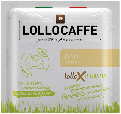 Dosettes papier ESE 150 Dosettes café ESE - Lollo Caffè Oro Arabica 44mm LOLLOROESE150
