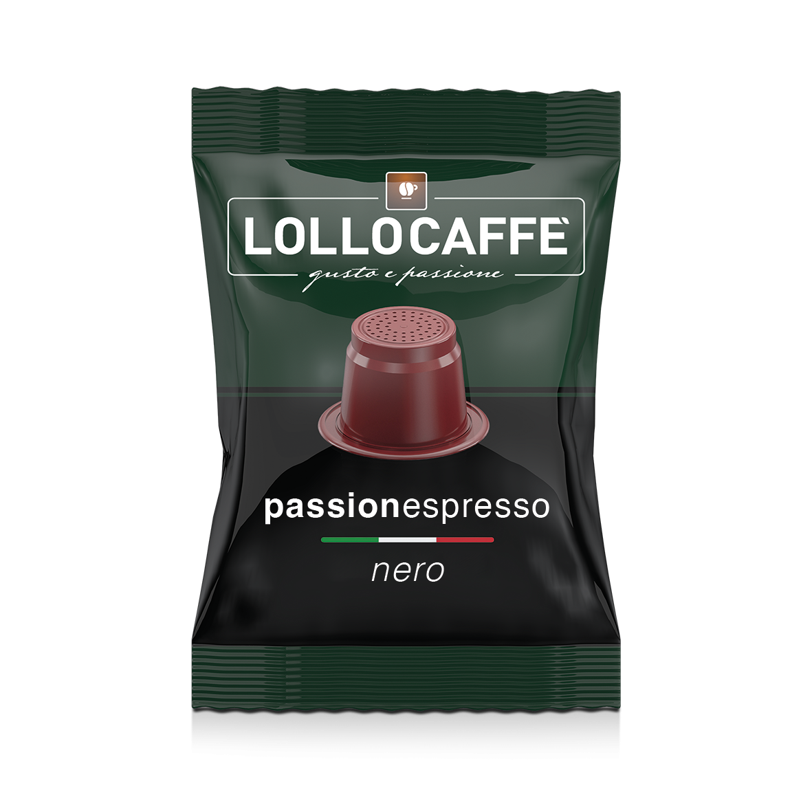 Nespresso® Compatible 100 Capsules Lollo Caffè Nero - Compatibles Nespresso ® PASNESNERO100