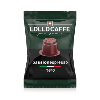 Nespresso® Compatible 100 Capsules Lollo Caffè Nero - Compatibles Nespresso ® PASNESNERO100