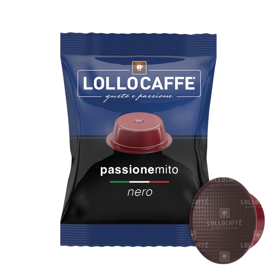 100 Lollo Caffè Nero-capsules - Compatibel met Lavazza A Modo Mio®
