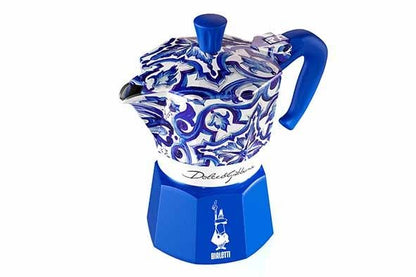 Cafetières Bialetti Cafetière Moka Express Bialetti Dolce & Gabbana - Bleu Méditerranéen Édition Limitée 3 tasses MOKAXPDG3T
