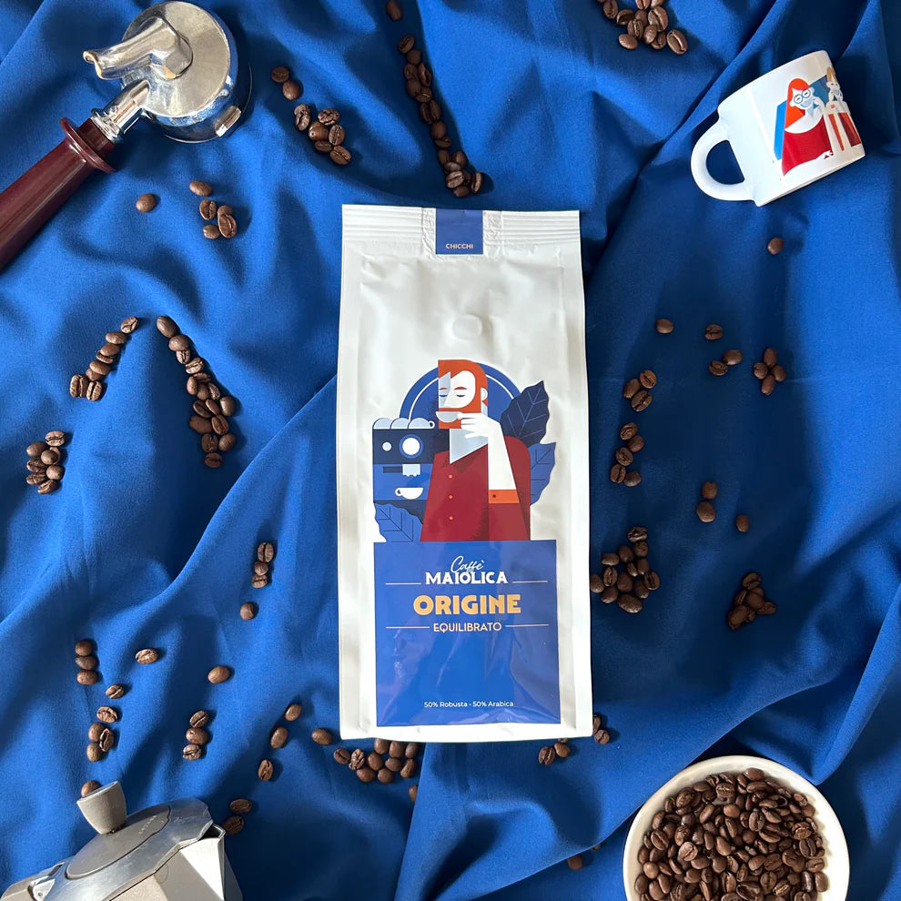 Caffè Maiolica Origine - Café en Grains Artisanal des pouilles - 500gr