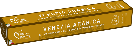Nespresso® Compatible Capsules Aluminium pour Nespresso® - Italian Coffee Arabica Venezia x10 ITCOFVENZNES