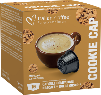 Pour Dolce Gusto Italian Coffee - Cappuccino Cookie pour Dolce Gusto ® - 16 Capsules ITCOOKIEDG