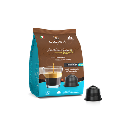 Pour Dolce Gusto 16 Capsules Lollo Caffè Classico - Compatibles Dolce Gusto ® LOLCLSCDG