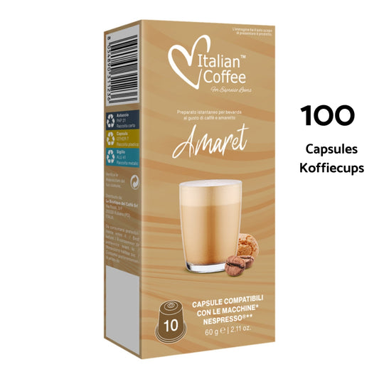 Italian Coffee – Amaretto voor Nespresso ® 100 Koffiecups