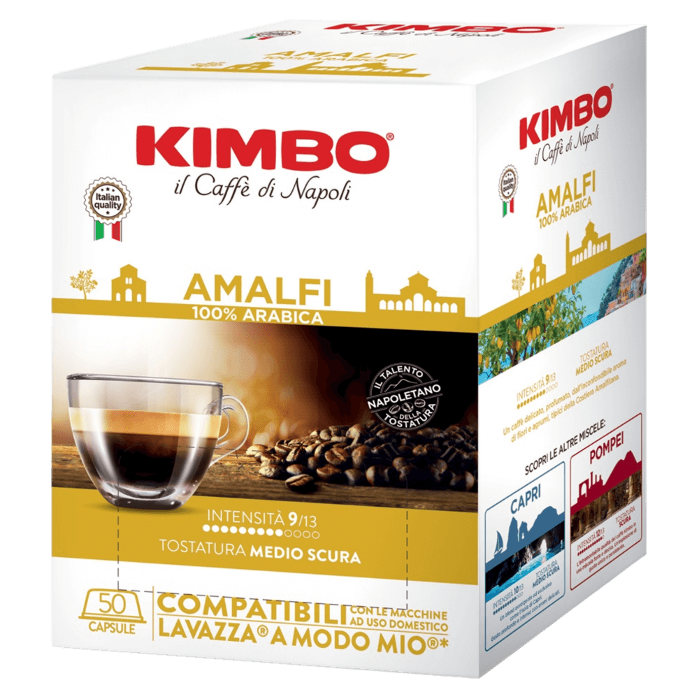 Kimbo Amalfi pour Lavazza a Modo Mio - Capsules café compatibles - 50 pièces