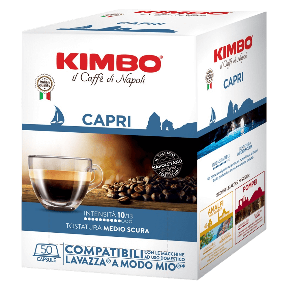 Kimbo Capri for Lavazza a Modo Mio - Compatible Coffee Pods - 50 Count