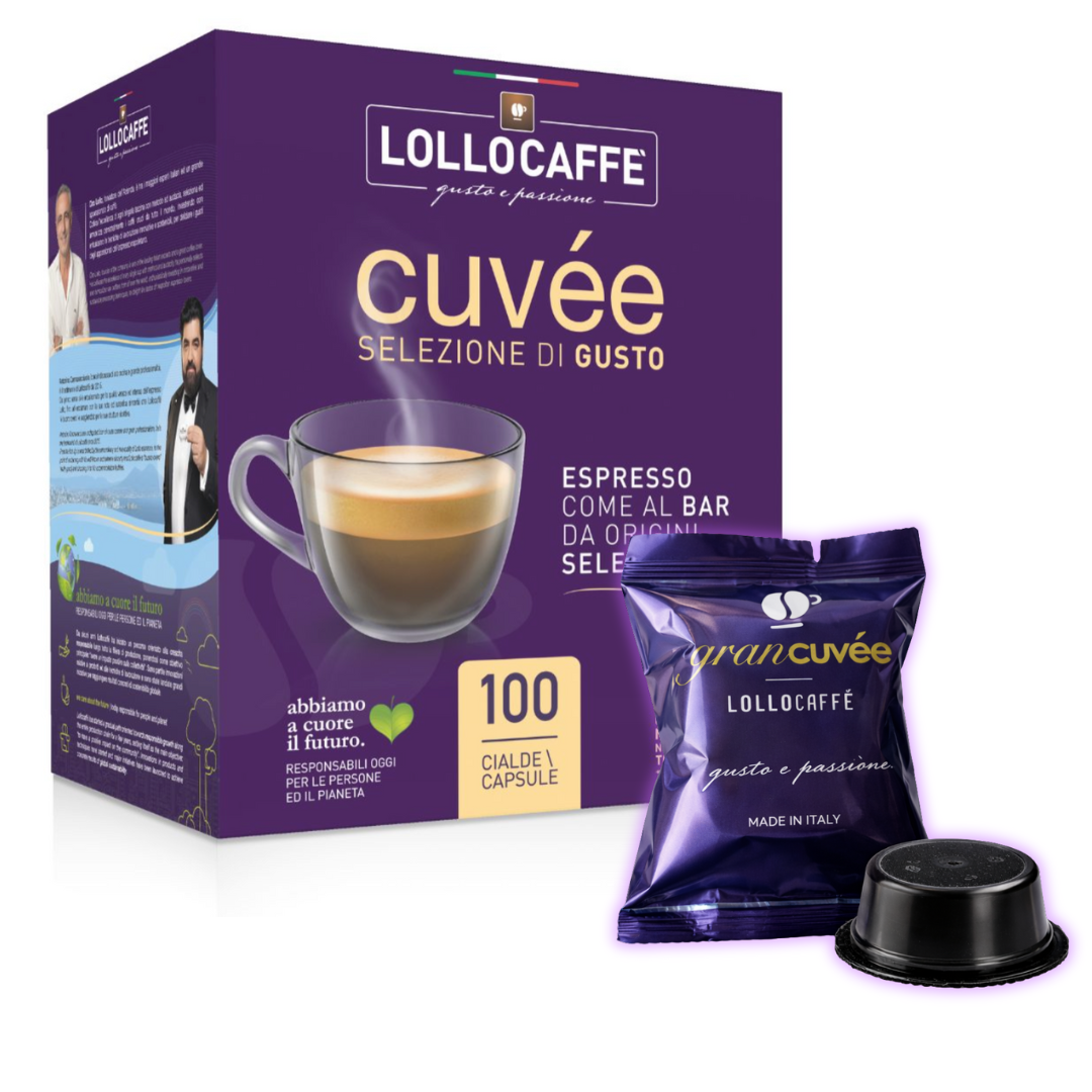 100 pcs Lollo Caffè Gran Cuvée – Capsules compatibles Lavazza A Modo Mio ®