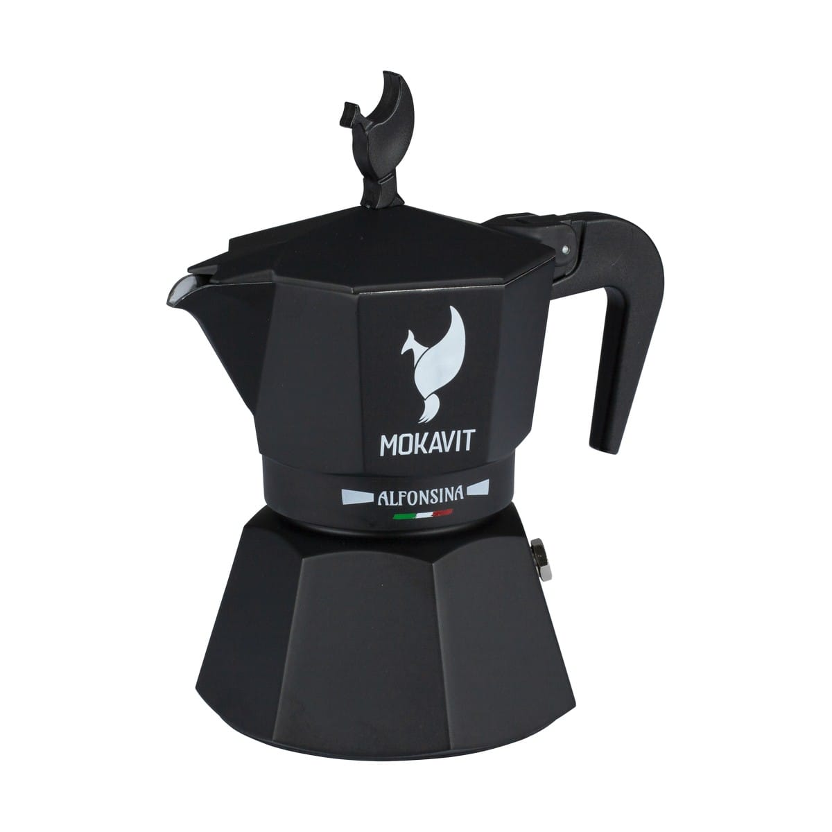 Mokavit Alfonsina Noir – Cafetière Italienne Moka Compatible Induction (3 Tasses)