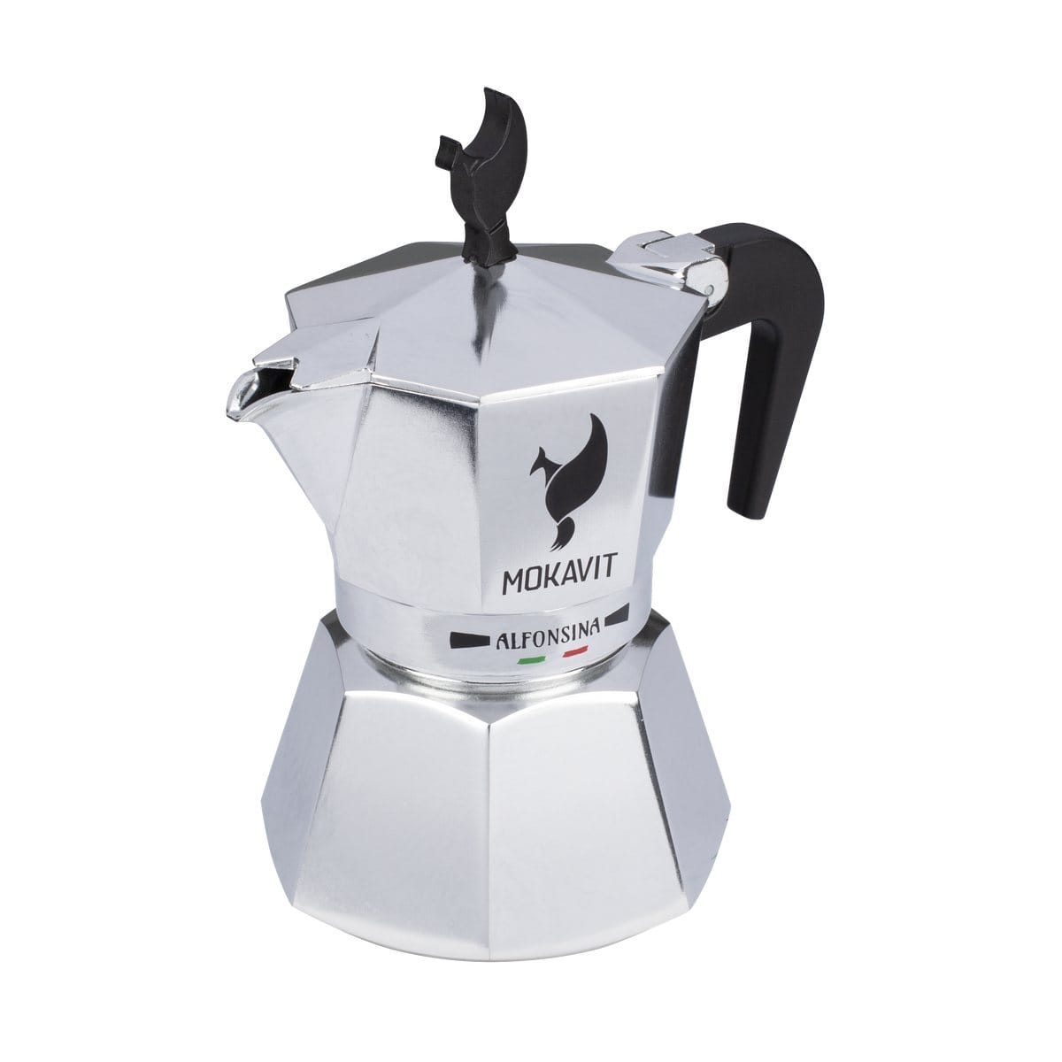 Mokavit Percolator - Italiaans Espressomaker - Alfonsina One 3 kopjes - Geschikt voor alle warmtebronnen - Gas, Vitro, Inductie, etc.