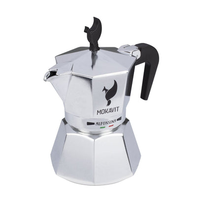 Mokavit Percolator - Italiaans Espressomaker - Alfonsina One 3 kopjes - Geschikt voor alle warmtebronnen - Gas, Vitro, Inductie, etc.