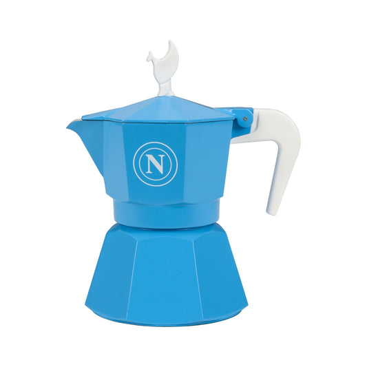 Mokavit SSC Napoli Italiaans koffiezetapparaat – 3 kopjes – Geschikt voor alle kookplaten – Officiële Napoli-editie