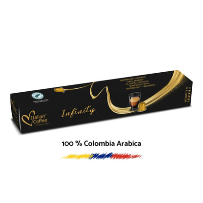 100% Arabica koffie uit Colombia - Italian Coffee 10 capsules compatibel met Nespresso ®