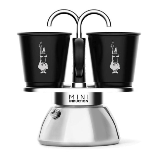 Bialetti Mini Express Inductie Zwart – 2 Kopjes - Italiaans Koffiezetapparaat