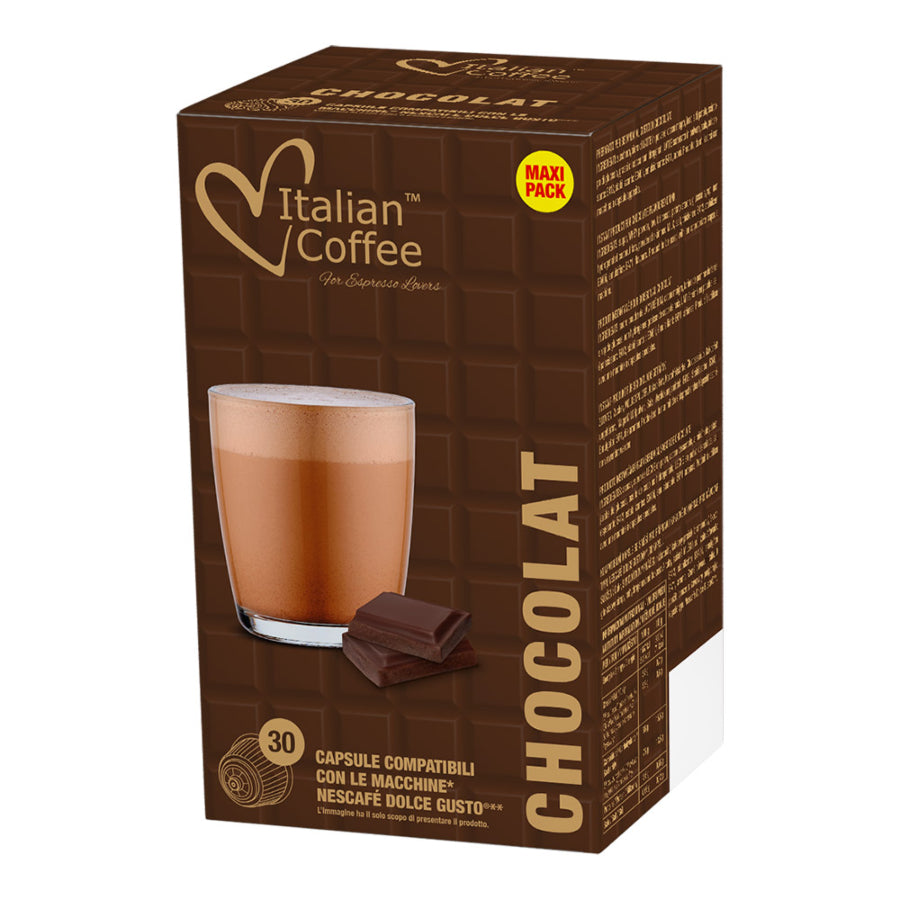 XL Pack - Chocolate capsules compatible with Dolce Gusto – Italian Coffee – 30 capsules