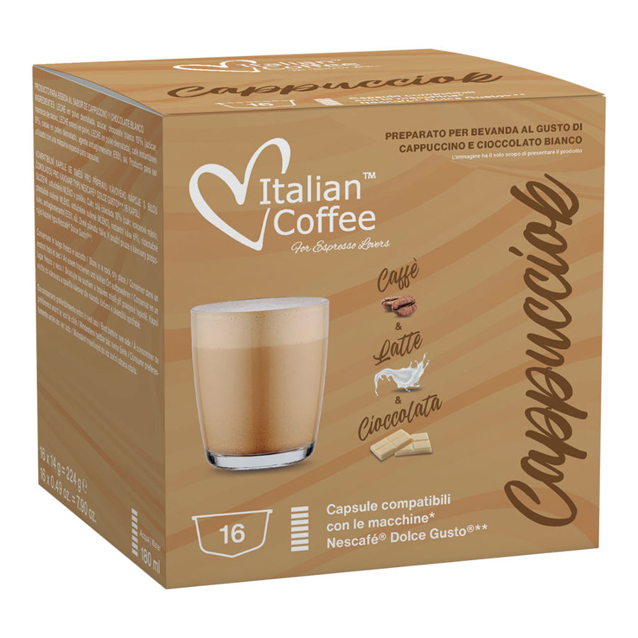 Italian Coffee - Witte Chocolade Cappuccino voor Dolce Gusto ® - 16 capsules
