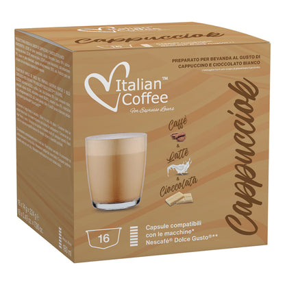 Italian Coffee - Witte Chocolade Cappuccino voor Dolce Gusto ® - 16 capsules