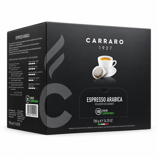 Caffè Carraro Espresso Arabica - 50 dosettes ESE 44 mm - 100 % Arabica