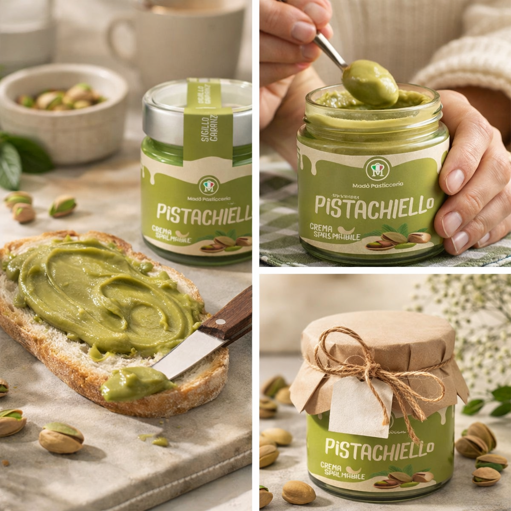 Triple-Pack - Pistacchiello - Pistachepasta 35% - Mado' Italië - 350g