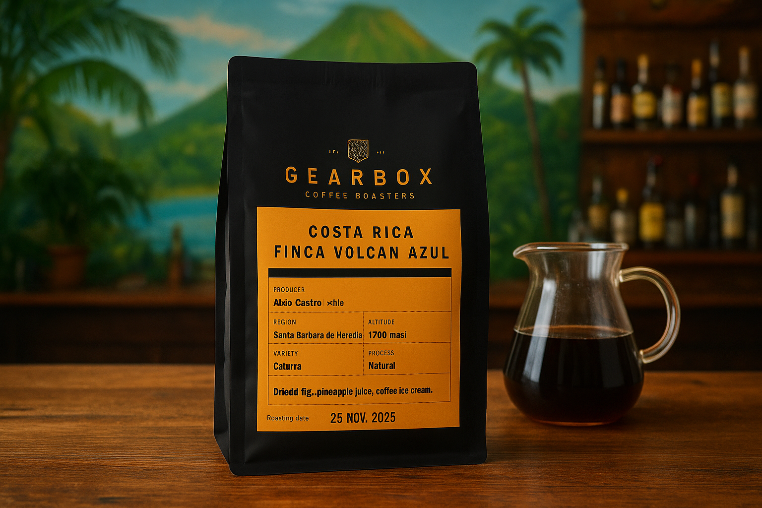 Café de Spécialité - Costa Rica – Finca Volcán Azul (Caturra, Natural) – Omniroast – Gearbox Coffee Roasters