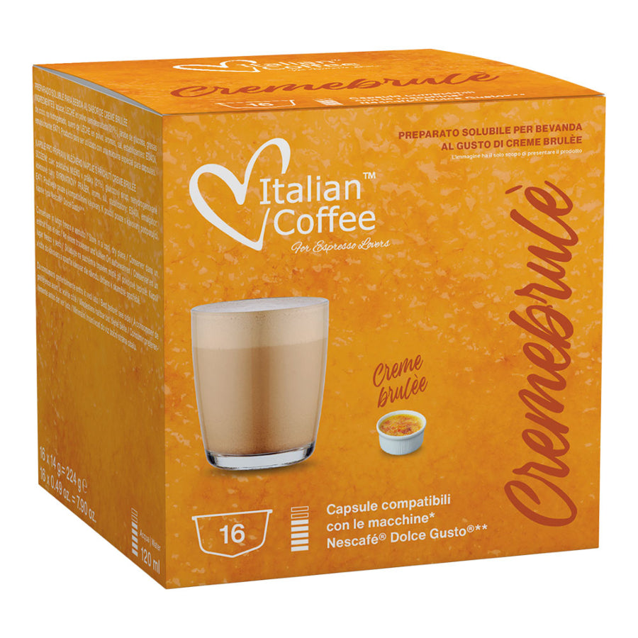Italian Coffee - Crème brulée pour Dolce Gusto ® - 16 Capsules