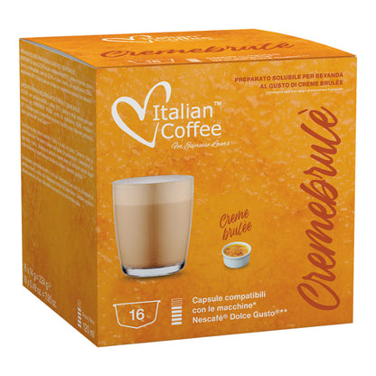 Italian Coffee - Crème brulée pour Dolce Gusto ® - 16 Capsules